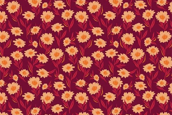Rotes Geschenktuch Aviva mit Blumenmuster – lebendig, elegant, wiederverwendbar